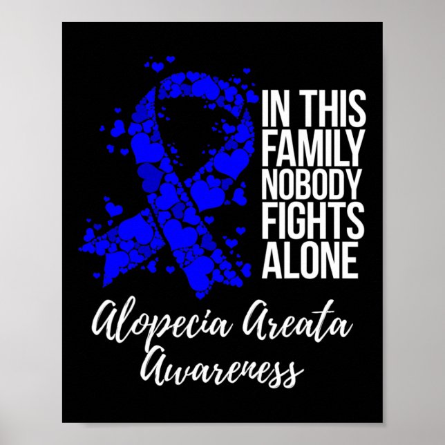 Poster Apoiar a Consciência Alopecia Areata (Frente)