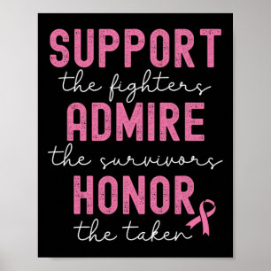 Poster Apoiar a Consciência do Cancer da Mama Honra do Ad