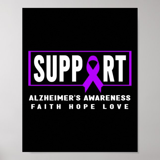 Poster Apoiar a guerra contra a doença de Alzheimer (Frente)