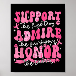 Poster Apoiar Admire Honra Admire Aviso de Consciência do