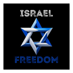 Pôster Apoiar Israel, a liberdade, ficar com israel