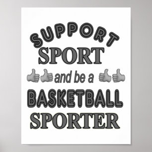 Poster Apoiar O Esporte E Ser Um Jogador De Basquete 1