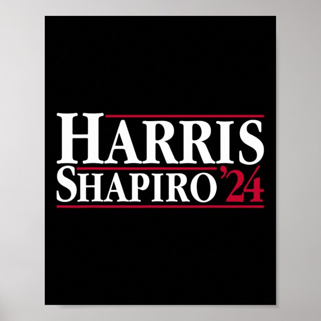Poster Apoiar o Presidente Kamala Tee (Frente)