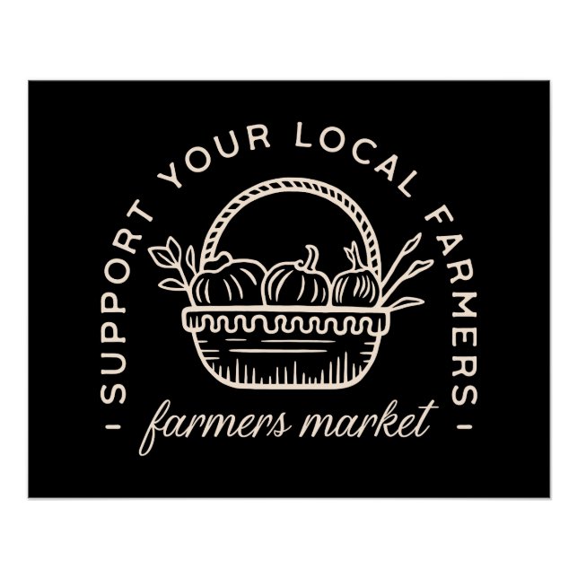 Pôster Apoiar os agricultores locais (Frente)