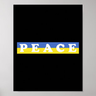Poster Apoie a Ucrânia e a Paz no Mundo Com a Ucrânia
