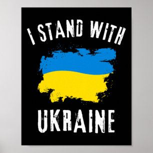 Poster Apoie a Ucrânia Eu Apoio a Ucrânia Bandeira Ucrani