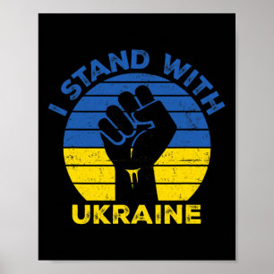 Poster Apoie a Ucrânia Eu Apoio a Ucrânia Bandeiraucrania