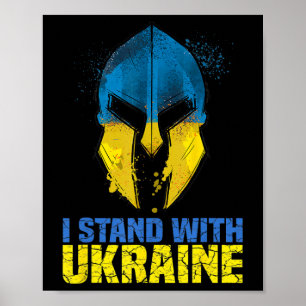 Poster Apoie a Ucrânia Eu Apoio a Ucrânia Guerreiro Espar
