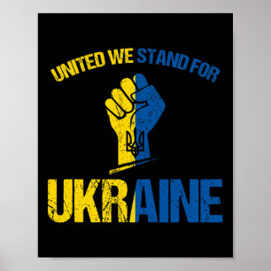 Poster Apoie a Ucrânia - Unidos Nós Estamos pela Ucrânia
