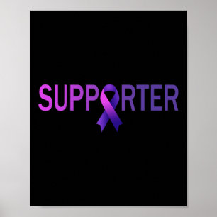 Poster Apoie o Dia Mundial do Câncer Gráfico Lavanda Cria