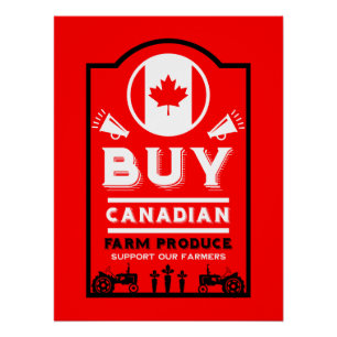 Pôster Apoie os Agricultores Canadenses