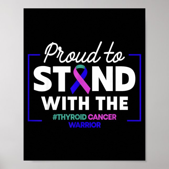 Poster Apoio à Conscientização do Câncer de Tireoide Famí (Frente)