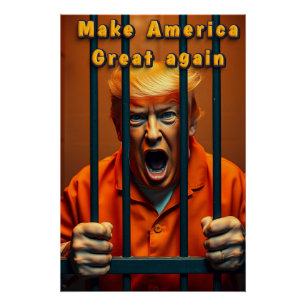 Pôster Apoio a Kamala Walz Justiça Trump Funny Satire