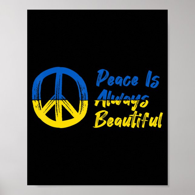 Poster Apoio à Paz e à Ucrânia (Frente)