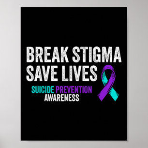 Poster Apoio à Prevenção do Suicídio Quebre o Estigma Con