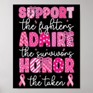 Poster Apoio ao cancer de mama Admire Honra Cancer A