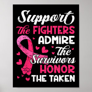 Poster Apoio ao cancer de mama Admire Honra Cancer A