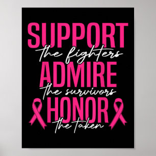 Poster Apoio ao cancer de mama Admire Honra Cancer A
