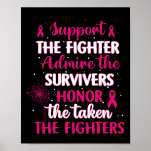Poster Apoio ao cancer de mama Admire Honra Cancer A