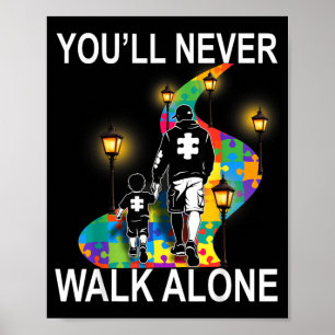 Poster Apoio ao Pai com Autismo Sozinho Quebra-Cabeça Voc