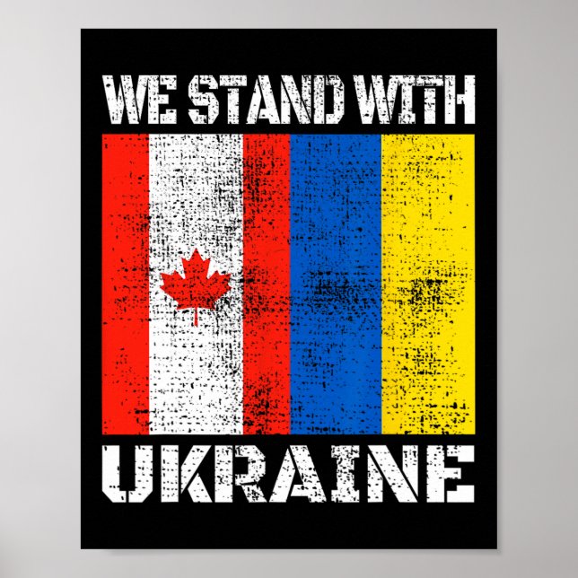 Poster Apoio Canadense à Ucrânia Canadá Nós Apoiamos a Uc (Frente)
