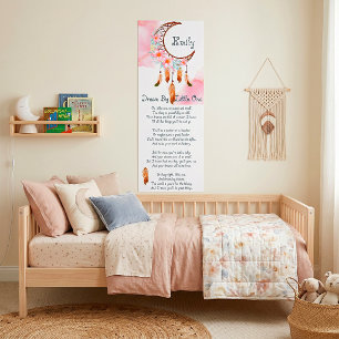 Poster Apoio de sonhos personalizado para criança com poe