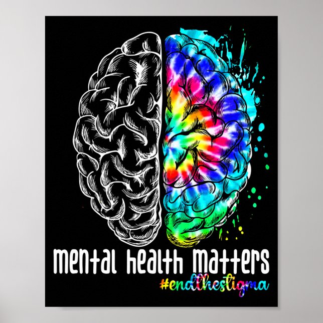 Poster Apoio dos homens à saúde mental acaba com o estigm (Frente)