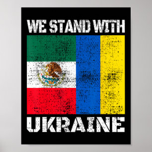 Poster Apoio Mexicano à Ucrânia Nós Estamos Com a Ucrânia