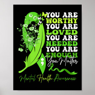 Poster Apoio Motivacional Você Conscientização sobre Saúd