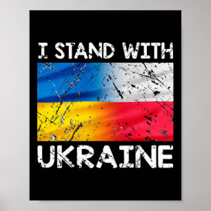 Poster Apoio Polonês Ucraniano Polônia Eu Estou Com a Ucr