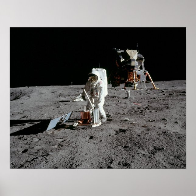 Poster Apollo 11 Módulo Astronauta e Lunar "Águia" (Frente)