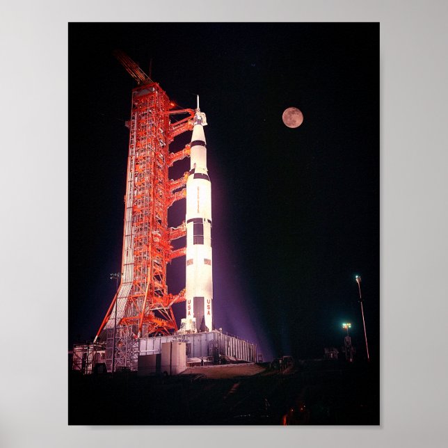 Poster Apollo 11 Saturn V Rocket (Frente)