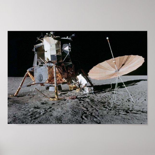 Poster Apollo 12 Local de aterrissagem lunar (Frente)
