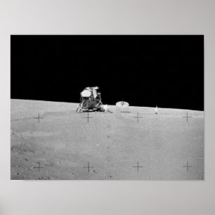 Pôster Apollo 12 Local de aterrissagem lunar