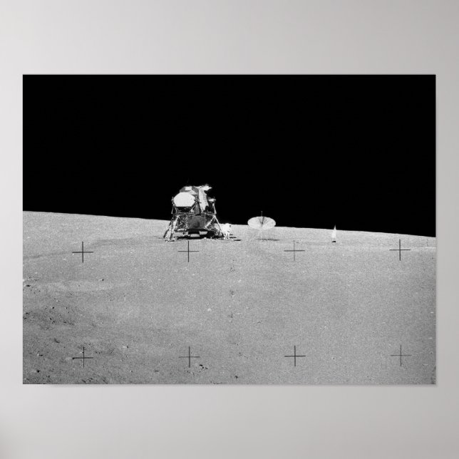 Pôster Apollo 12 Local de aterrissagem lunar (Frente)