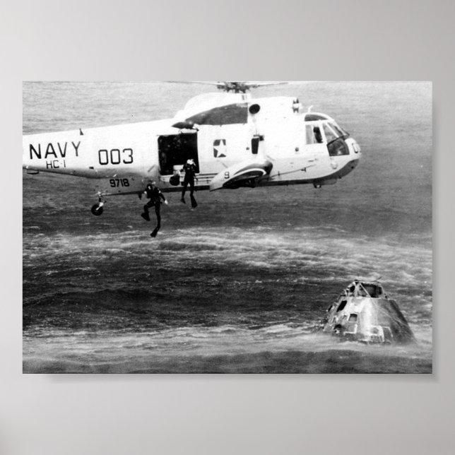Pôster Apollo 15 Splashdown & Recovery (Frente)