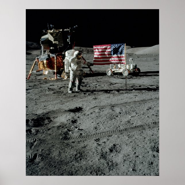 Poster Apollo 17 Local de aterrissagem (Frente)