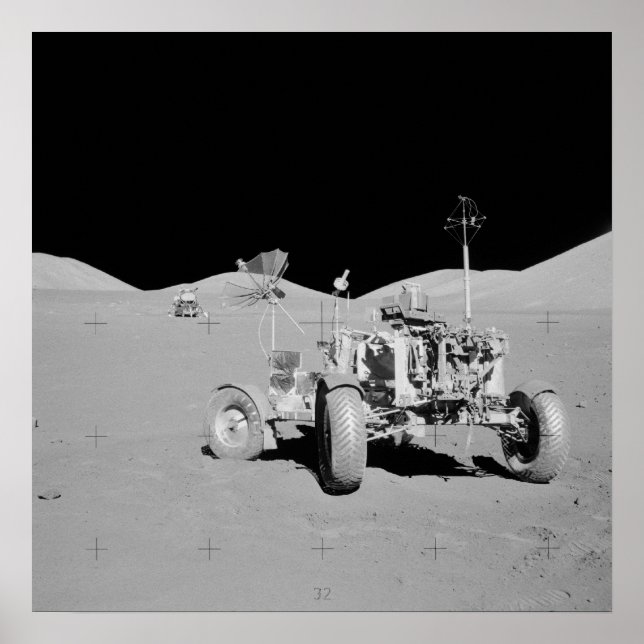 Poster Apollo 17 Local de aterrissagem Taurus-Littrow (Frente)