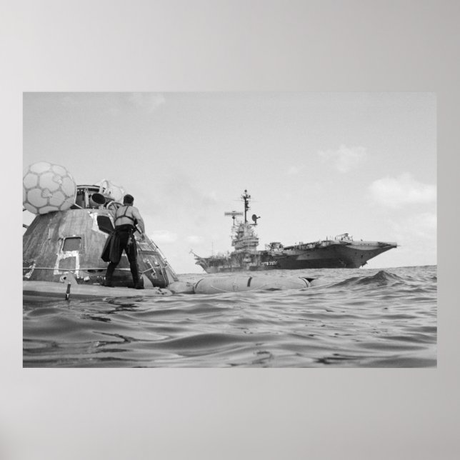 Poster Apollo 17 Splashdown e recuperação (Frente)