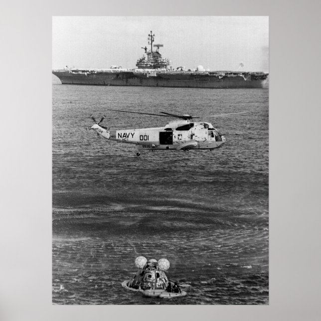 Poster Apollo 17 Splashdown e recuperação (Frente)