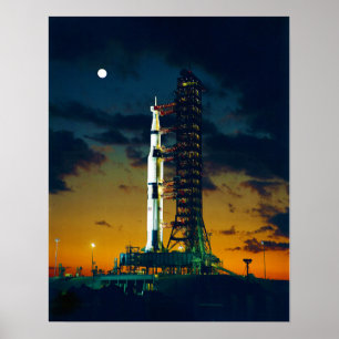 Poster Apollo 4 Saturn V no Pad A Launch Complex 39