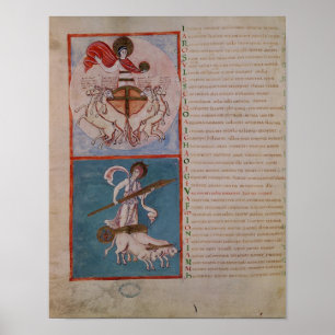 Pôster Apollo como o Sun e Diana como a lua