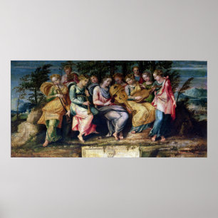 Pôster Apollo e os musas, 1600
