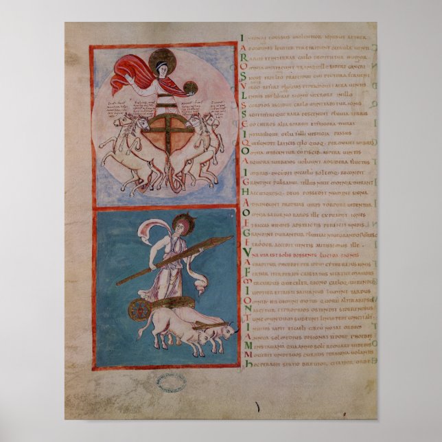 Pôster Apolo como o Sol e Diana como a Lua (Frente)