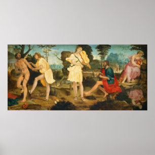 Poster Apolo e Marsias - M. Anselmi Cartaz de Arte Fino