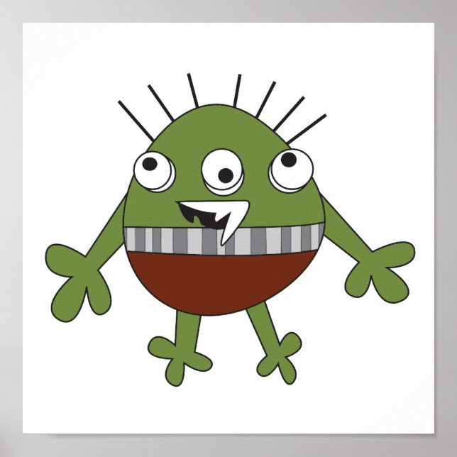 Poster aponte o monstro verde pateta (Frente)