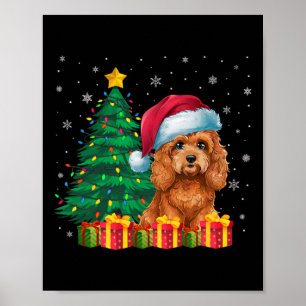 Poster Apoo Papai Noel Noel Luz de Natal Cachorro Sobrado