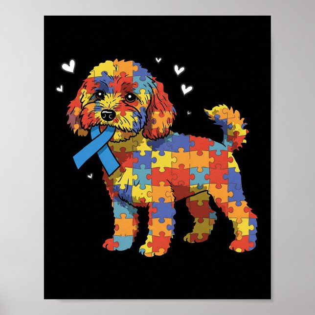 Poster Apoo Quebra-cabeça Autismo Sensibilização Mulheres (Frente)