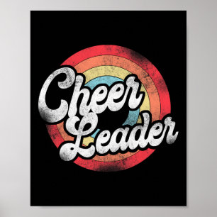 Poster Aporreia Líder de Torcida Retro Vintage Cheerleadi