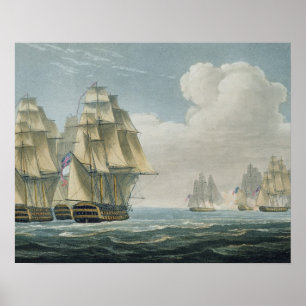 Poster Após a batalha de Trafalgar, o 21 de outubro de